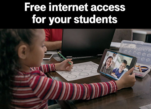 Free internet access for your students