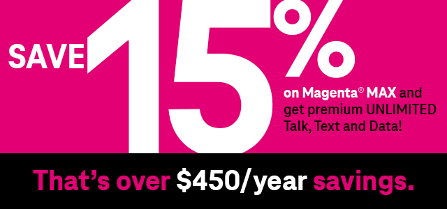 Save 15% on Magenta Max